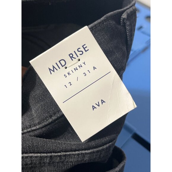 LUCKY BRAND New Women Jeans Ava Mid Rise Skinny in Black size 12/31 - Picture 5 of 15